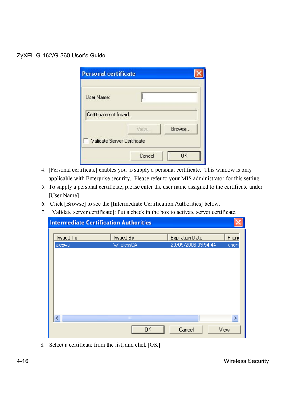 ZyXEL Communications G-360 User Manual | Page 54 / 72