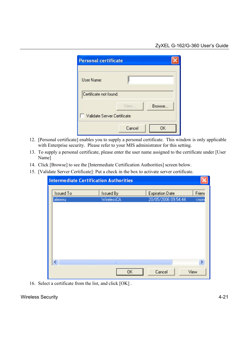 ZyXEL Communications G-360 User Manual | Page 59 / 72
