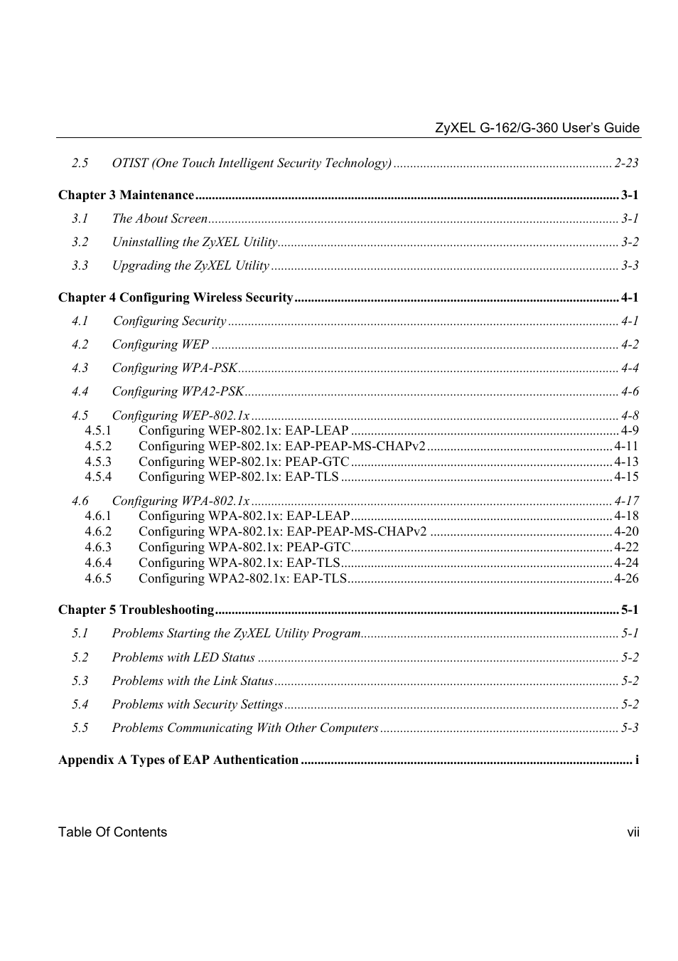 ZyXEL Communications G-360 User Manual | Page 7 / 72