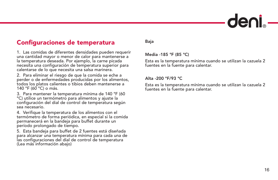Configuraciones de temperatura | ZyXEL Communications Buffet Server 15205 User Manual | Page 17 / 21