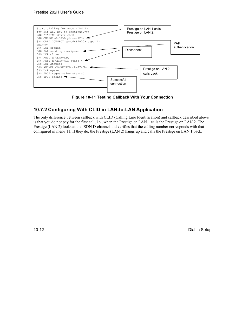 2 configuring with clid in lan-to-lan application | ZyXEL Communications 202H User Manual | Page 104 / 309