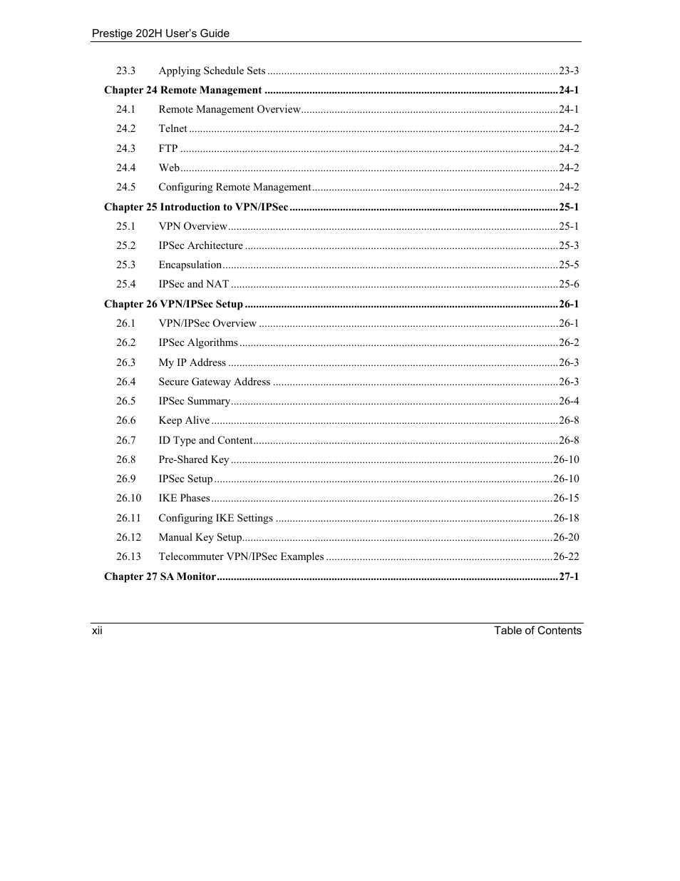 ZyXEL Communications 202H User Manual | Page 12 / 309