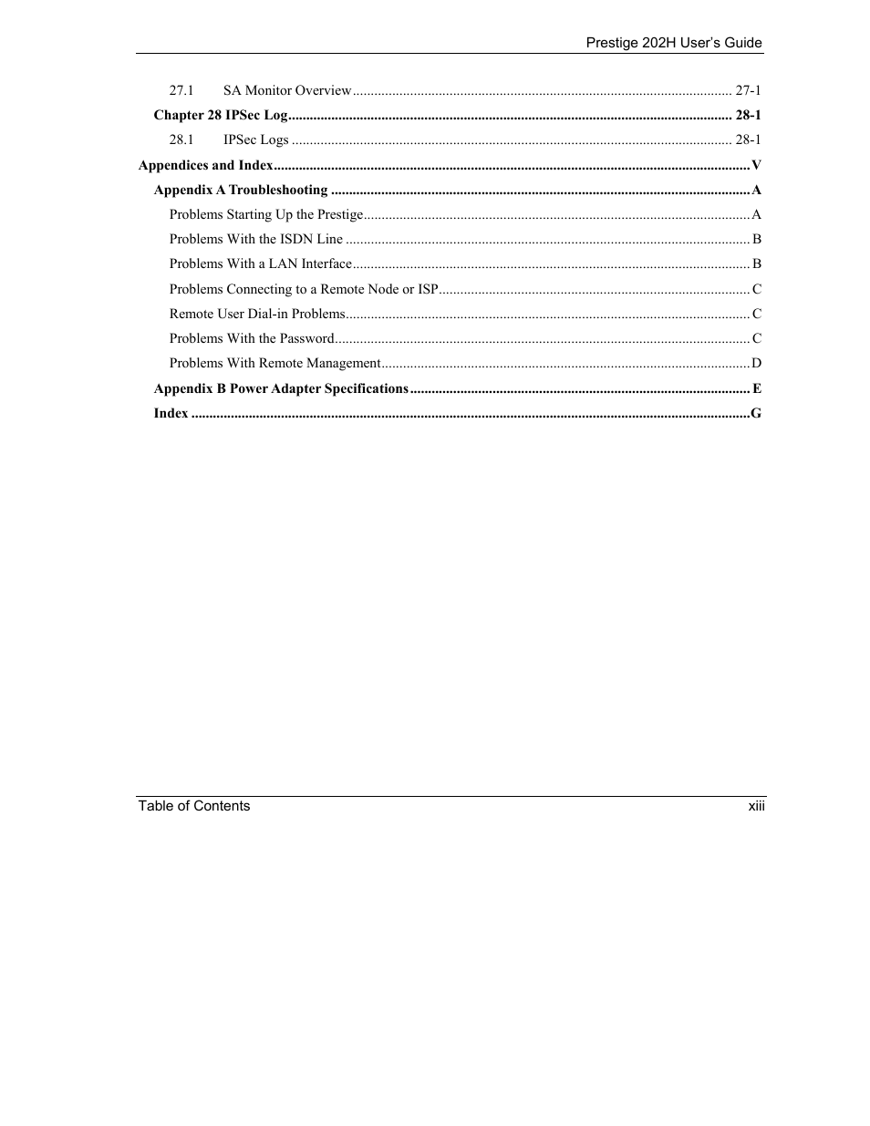 ZyXEL Communications 202H User Manual | Page 13 / 309