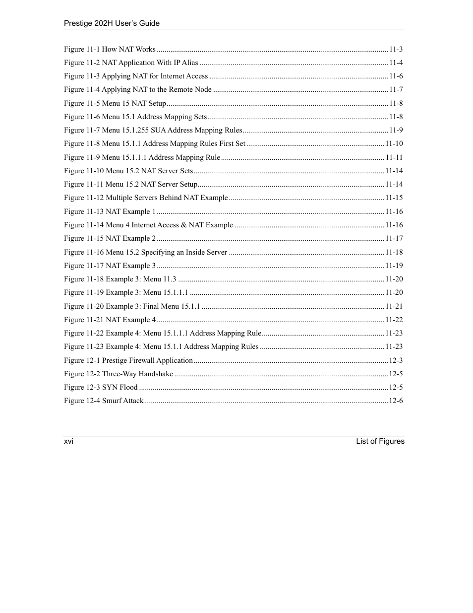 ZyXEL Communications 202H User Manual | Page 16 / 309