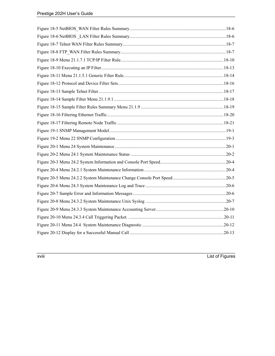 ZyXEL Communications 202H User Manual | Page 18 / 309