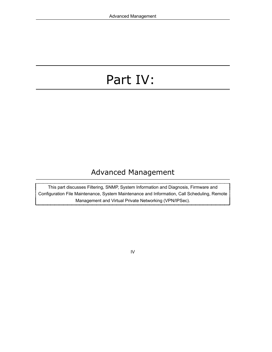 Part4.pdf, Advanced management, Part iv | ZyXEL Communications 202H User Manual | Page 183 / 309