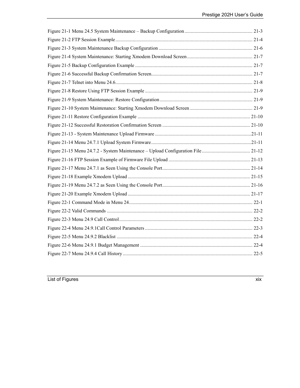 ZyXEL Communications 202H User Manual | Page 19 / 309