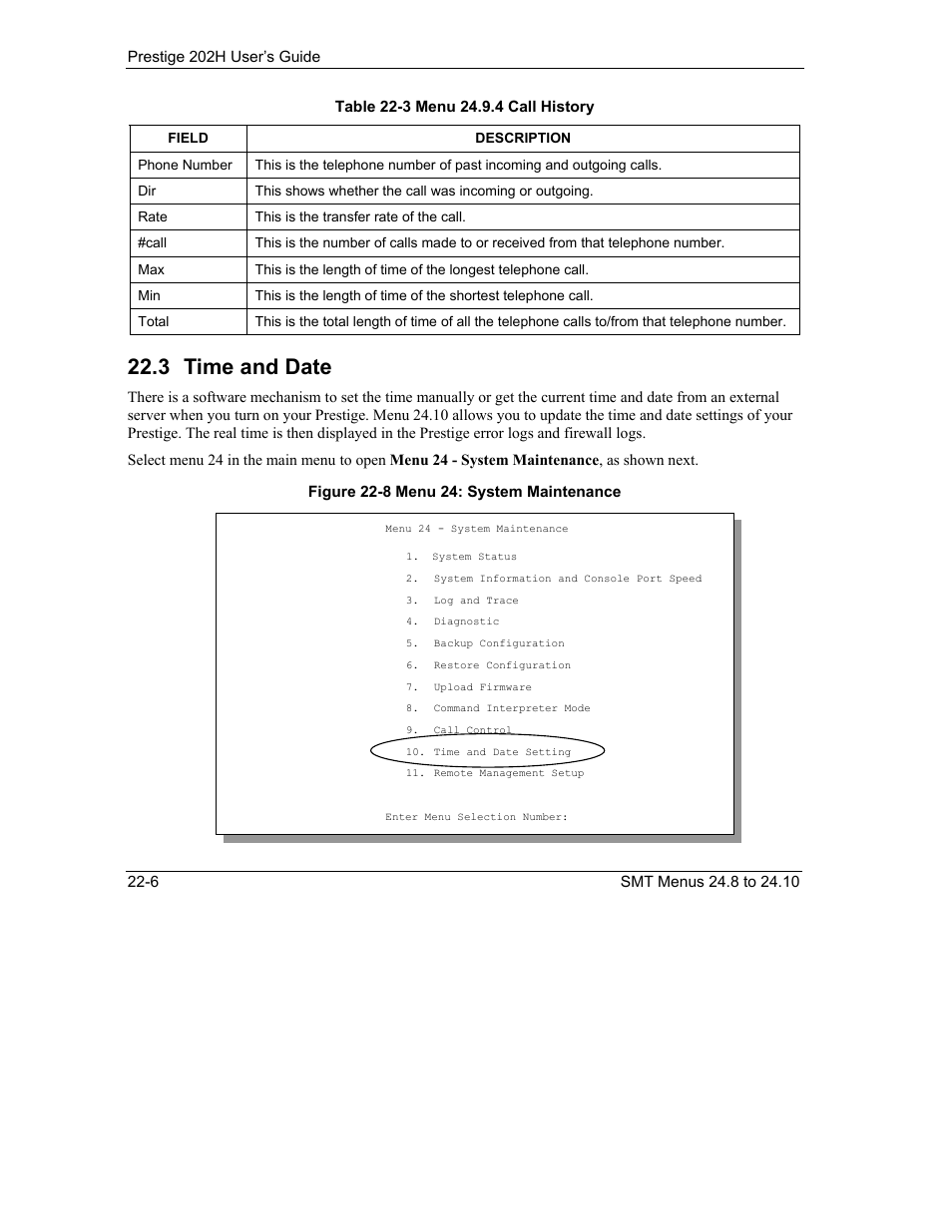 Time and date, 3 time and date | ZyXEL Communications 202H User Manual | Page 248 / 309