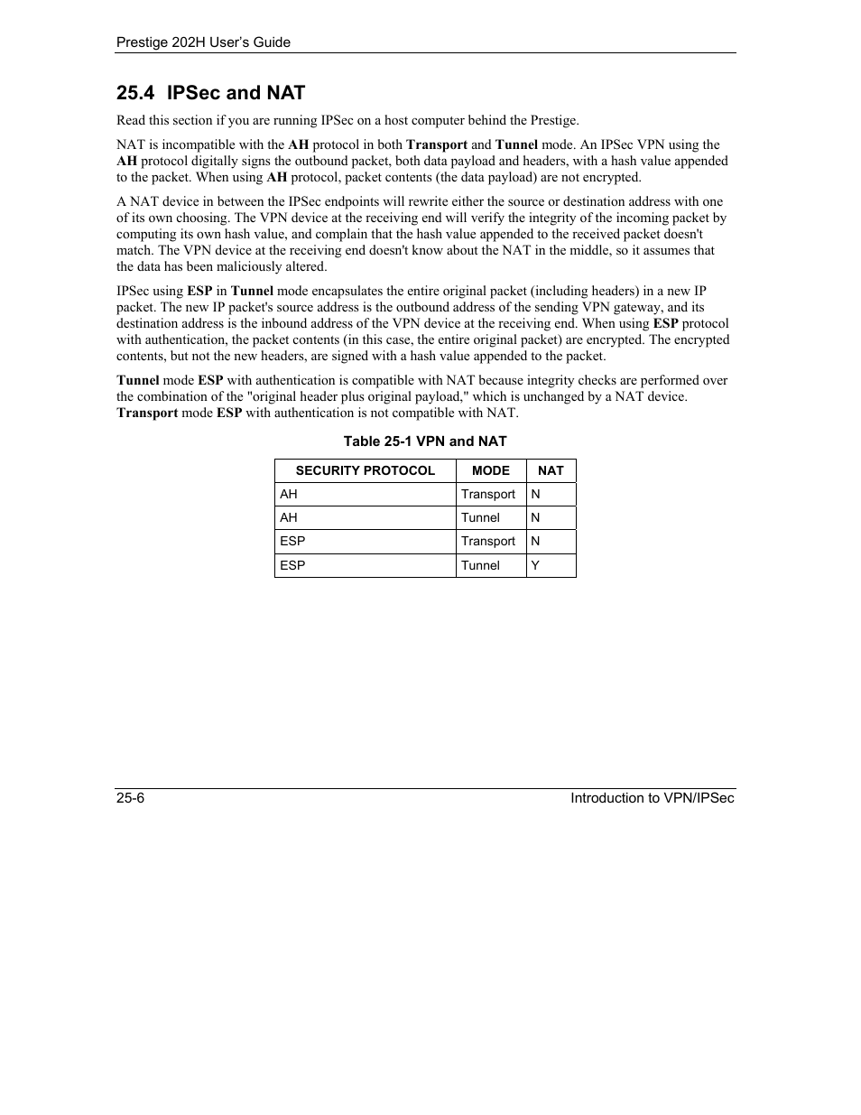 Ipsec and nat, 4 ipsec and nat | ZyXEL Communications 202H User Manual | Page 264 / 309