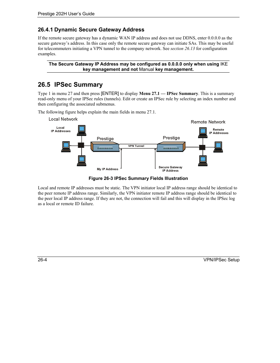 Ipsec summary, 5 ipsec summary | ZyXEL Communications 202H User Manual | Page 268 / 309