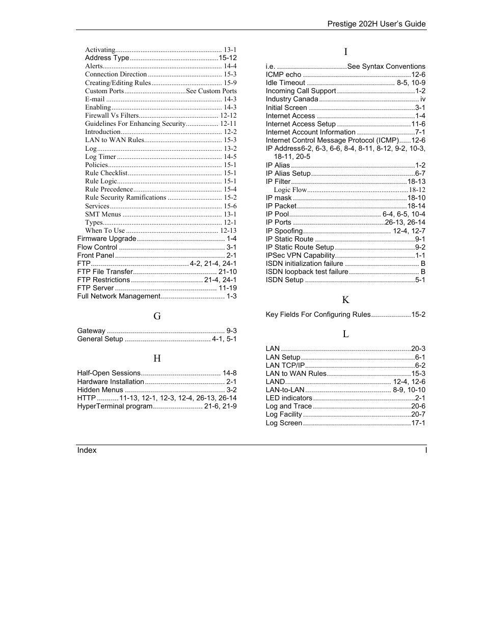 ZyXEL Communications 202H User Manual | Page 306 / 309