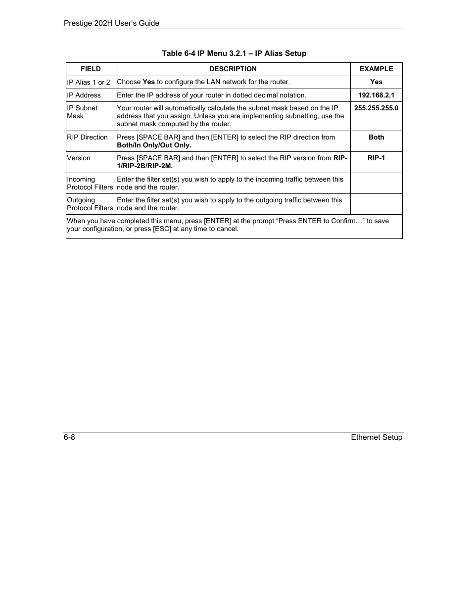 ZyXEL Communications 202H User Manual | Page 68 / 309