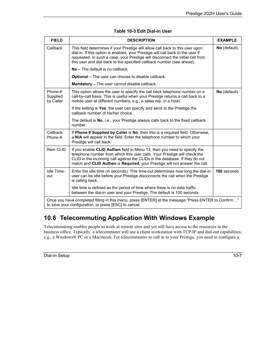 Telecommuting application with windows example, 6 telecommuting application with windows example | ZyXEL Communications 202H User Manual | Page 99 / 309