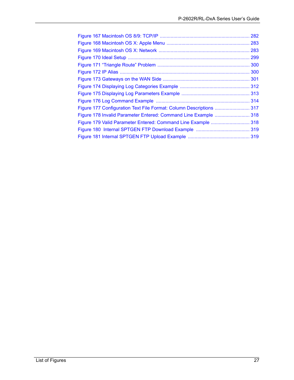 ZyXEL Communications P-2602R-DxA Series User Manual | Page 27 / 348