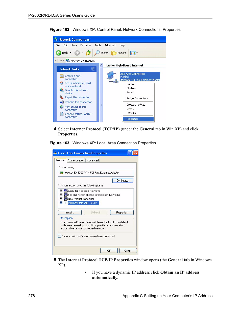 ZyXEL Communications P-2602R-DxA Series User Manual | Page 278 / 348