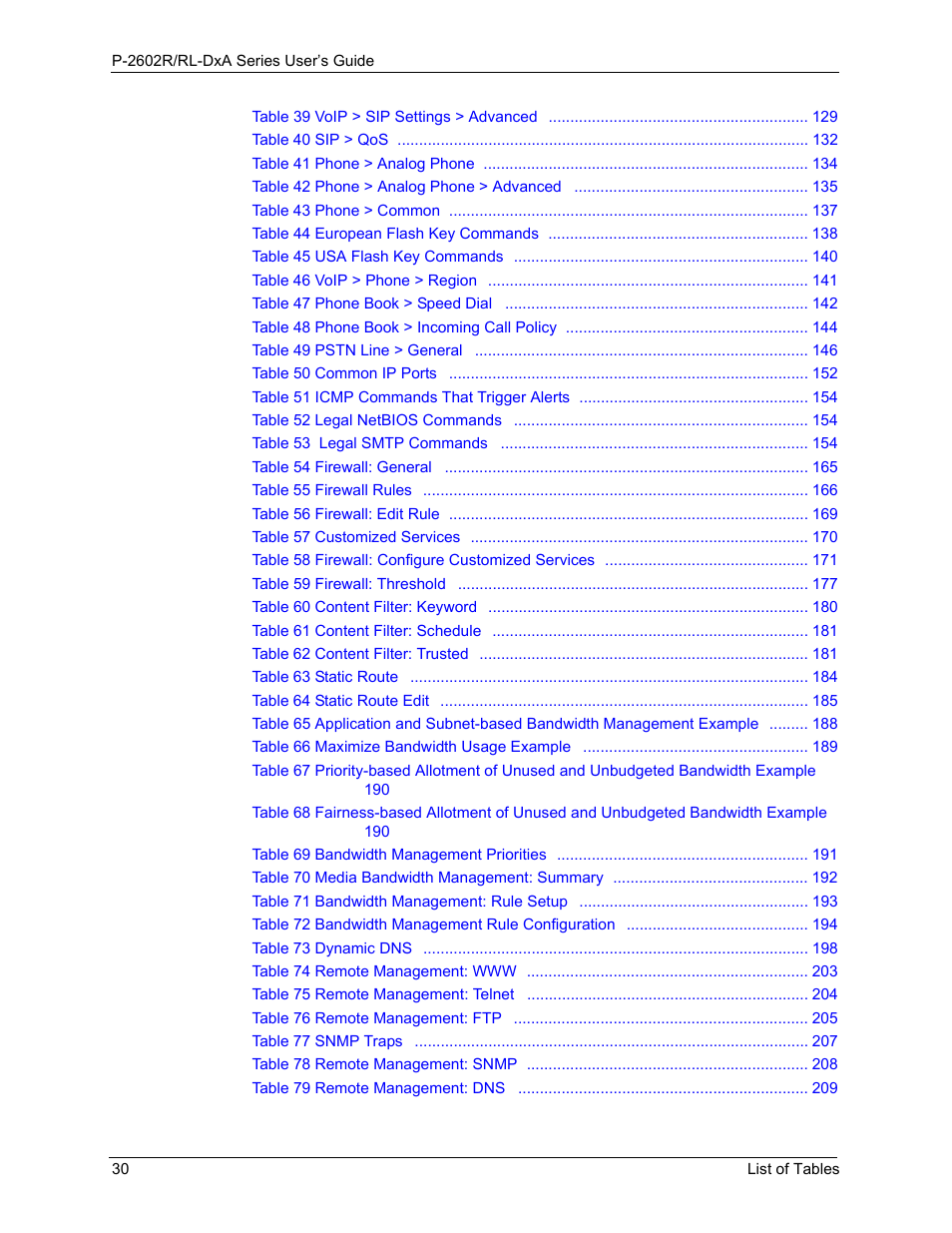 ZyXEL Communications P-2602R-DxA Series User Manual | Page 30 / 348