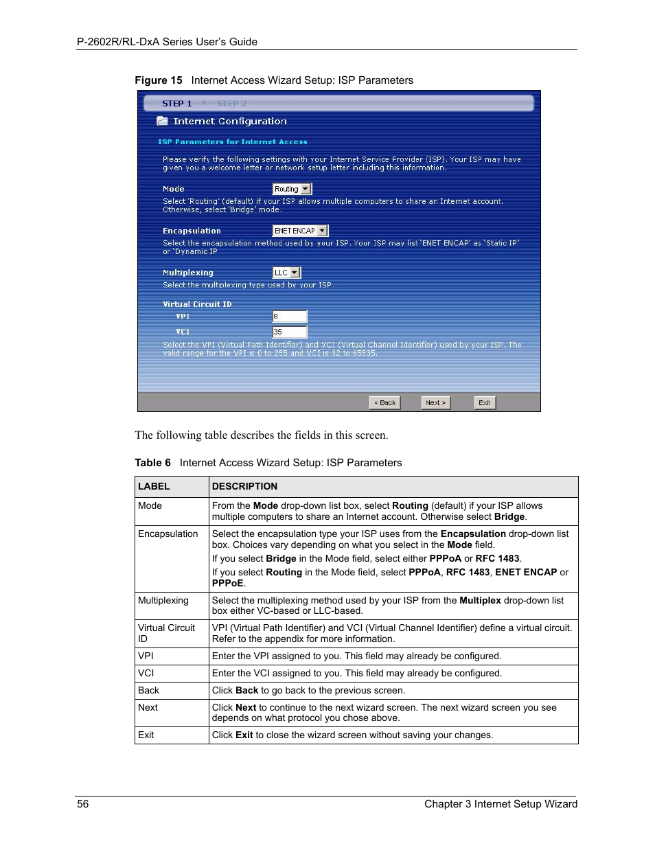 ZyXEL Communications P-2602R-DxA Series User Manual | Page 56 / 348