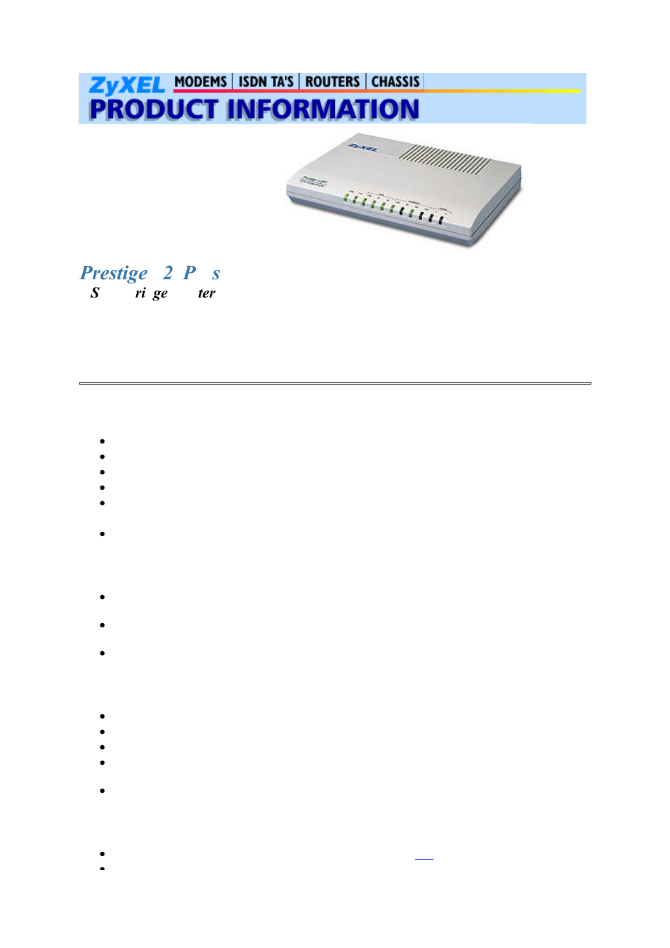 Zyxel, Prestige 128plus, Isdn bridge/router | ZyXEL Communications PRESTIGE 128 User Manual | Page 158 / 161