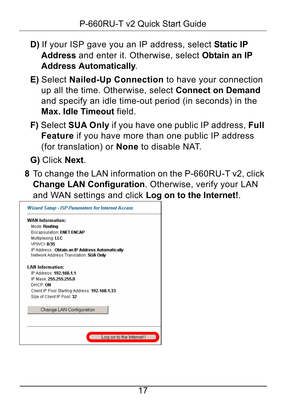 ZyXEL Communications P-660RU-T V2 User Manual | Page 18 / 25