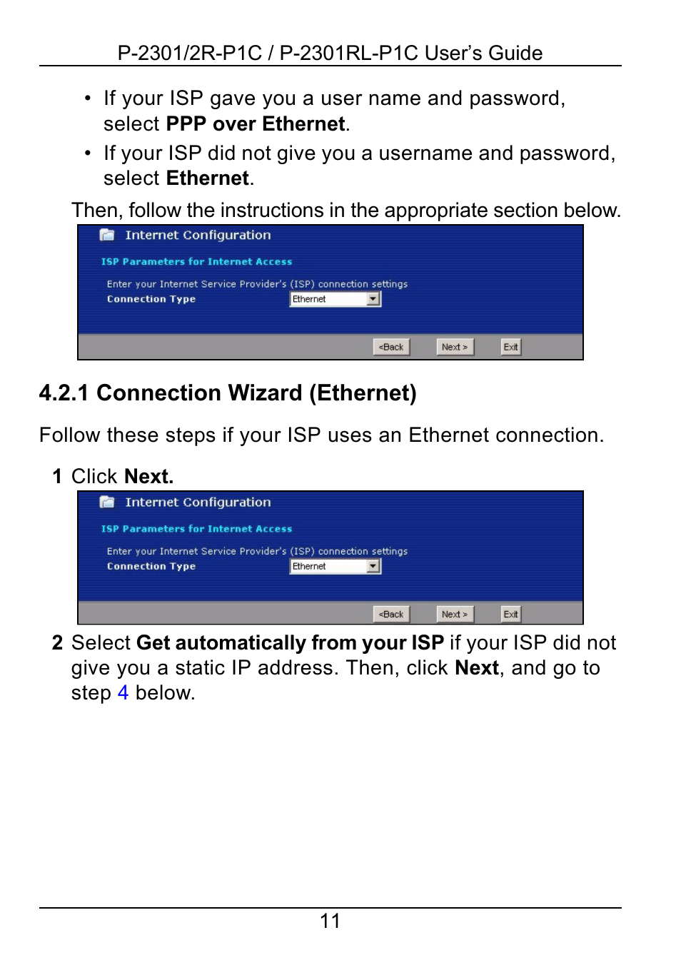 ZyXEL Communications 2R-P1C User Manual | Page 11 / 53