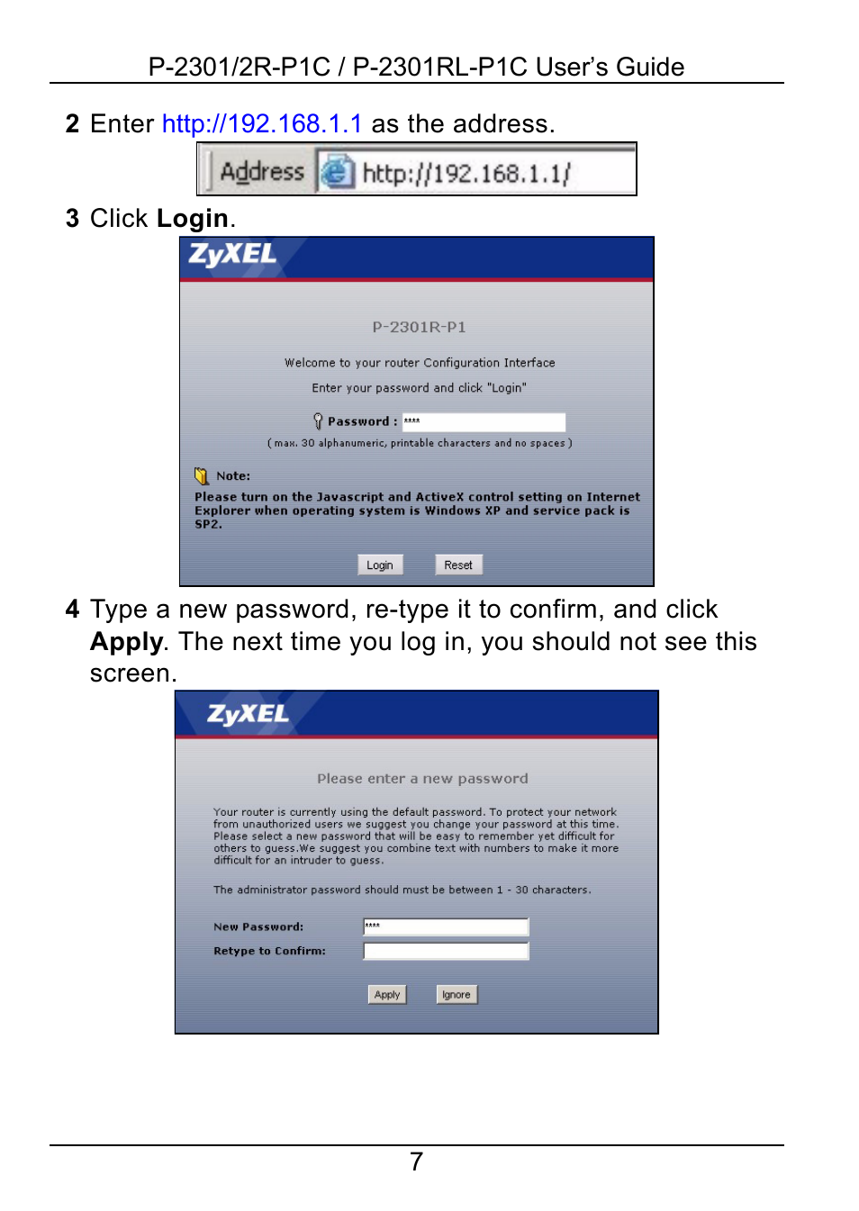 ZyXEL Communications 2R-P1C User Manual | Page 7 / 53
