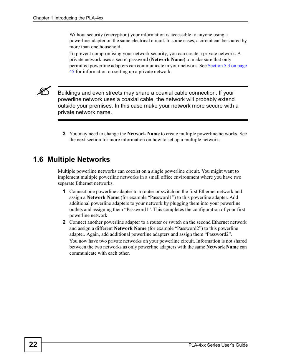 6 multiple networks | ZyXEL Communications PLA470 V2 User Manual | Page 22 / 92