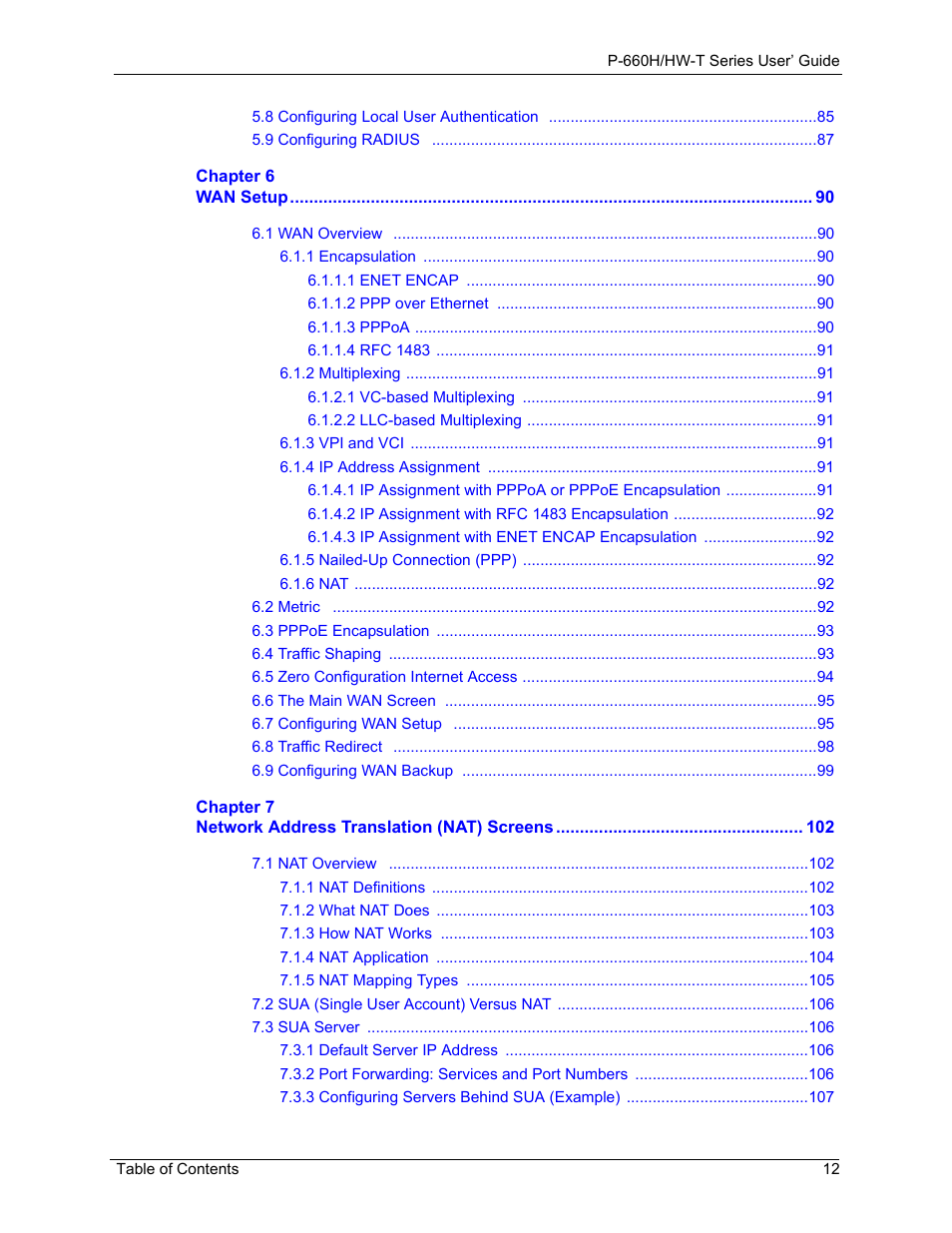 ZyXEL Communications P-660H-T Series User Manual | Page 13 / 466