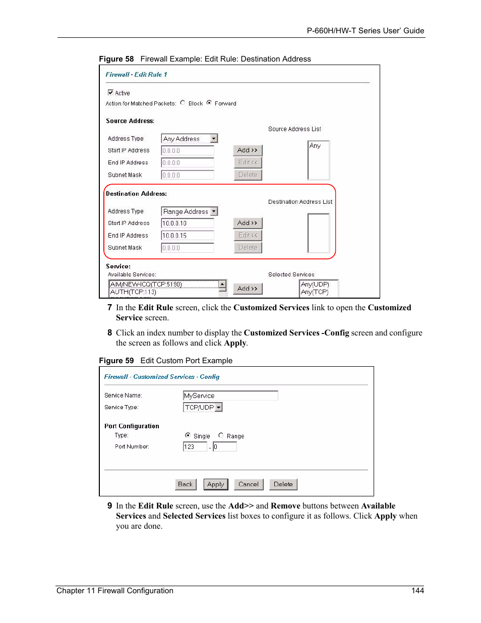 ZyXEL Communications P-660H-T Series User Manual | Page 145 / 466