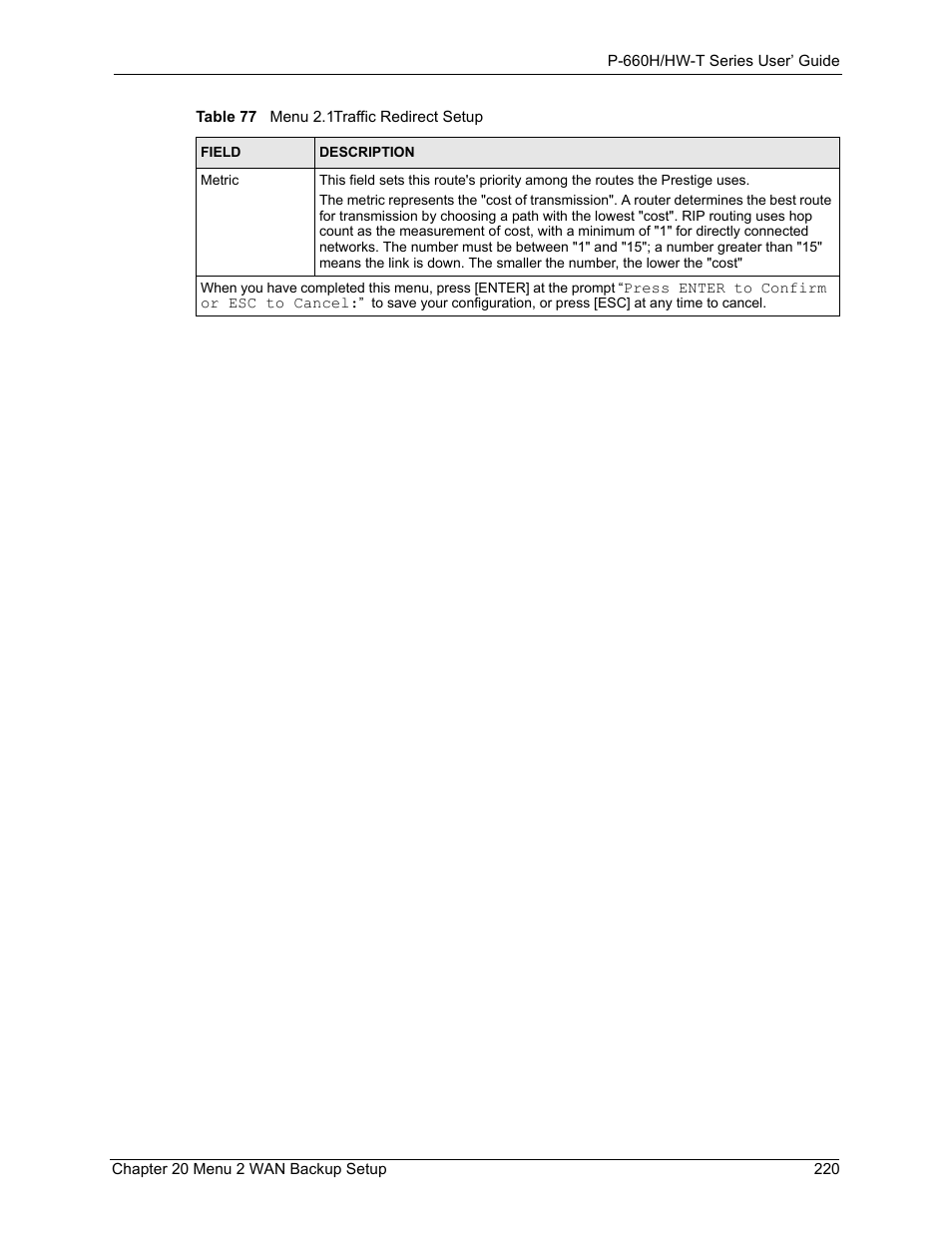 ZyXEL Communications P-660H-T Series User Manual | Page 221 / 466