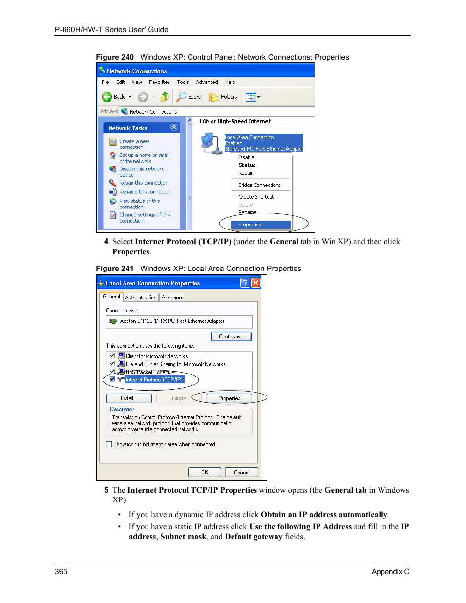 ZyXEL Communications P-660H-T Series User Manual | Page 366 / 466