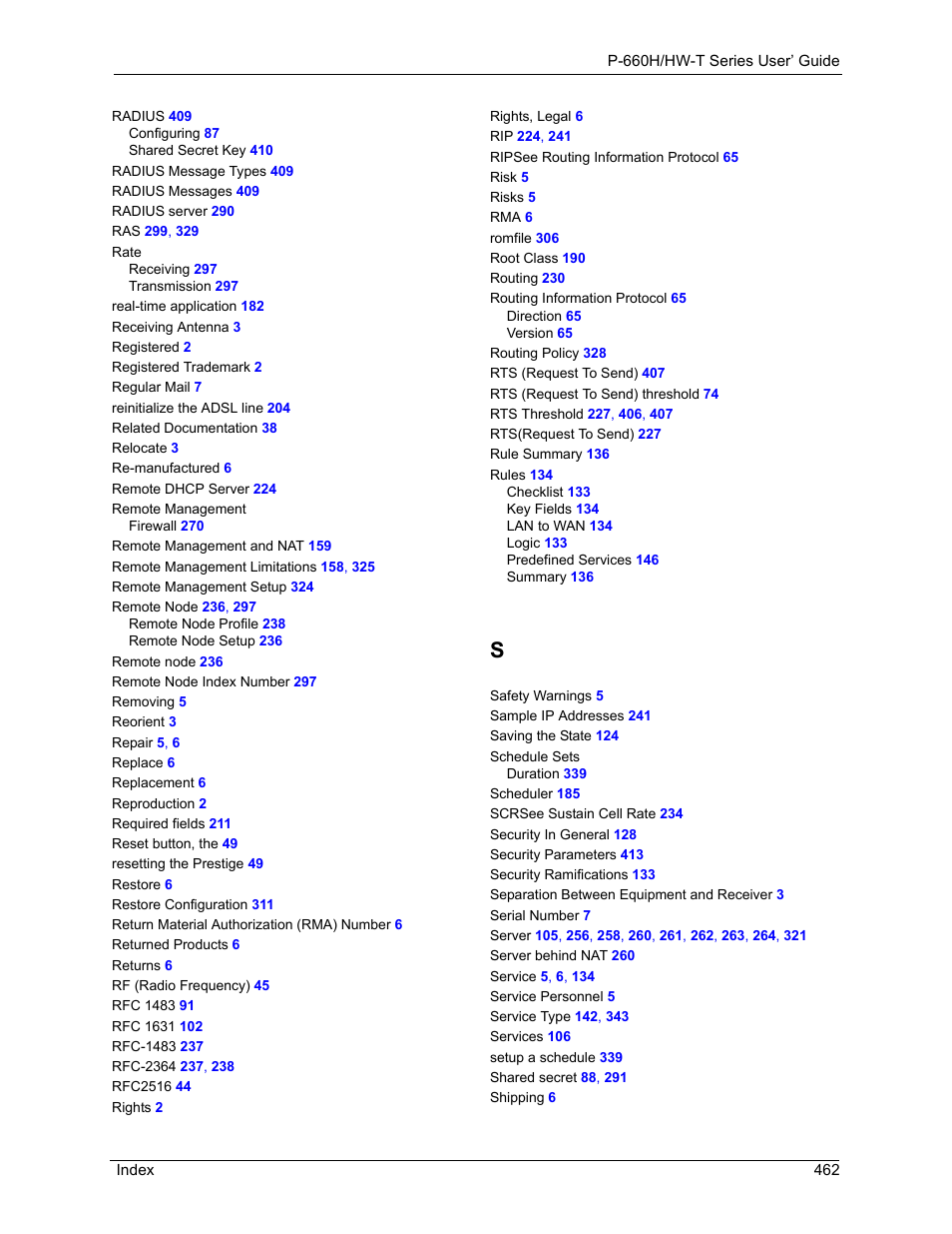 ZyXEL Communications P-660H-T Series User Manual | Page 463 / 466