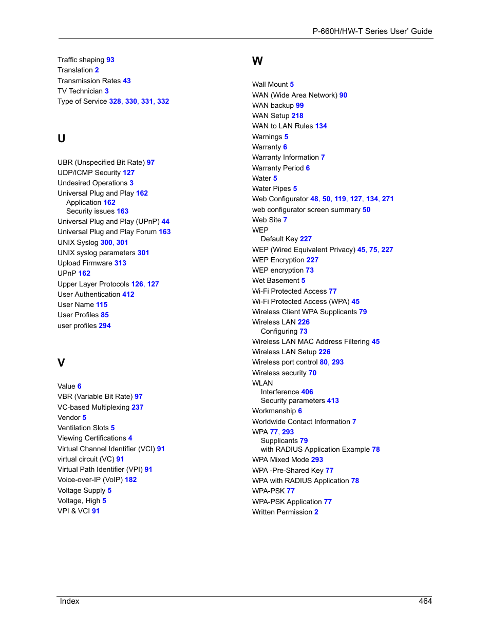 ZyXEL Communications P-660H-T Series User Manual | Page 465 / 466