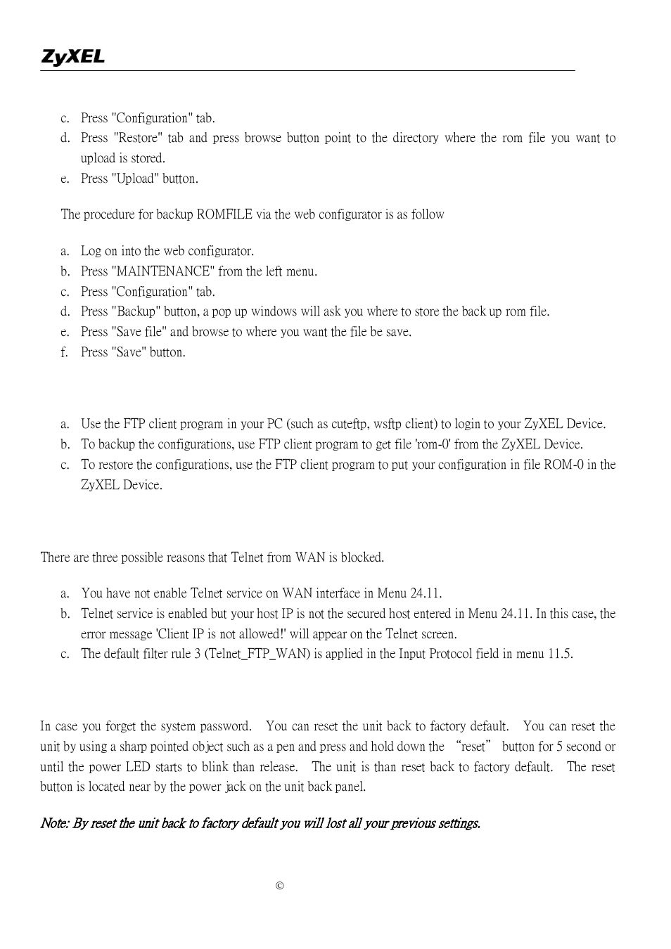 What should i do if i forget the system password | ZyXEL Communications P-2302R-P1C User Manual | Page 101 / 145