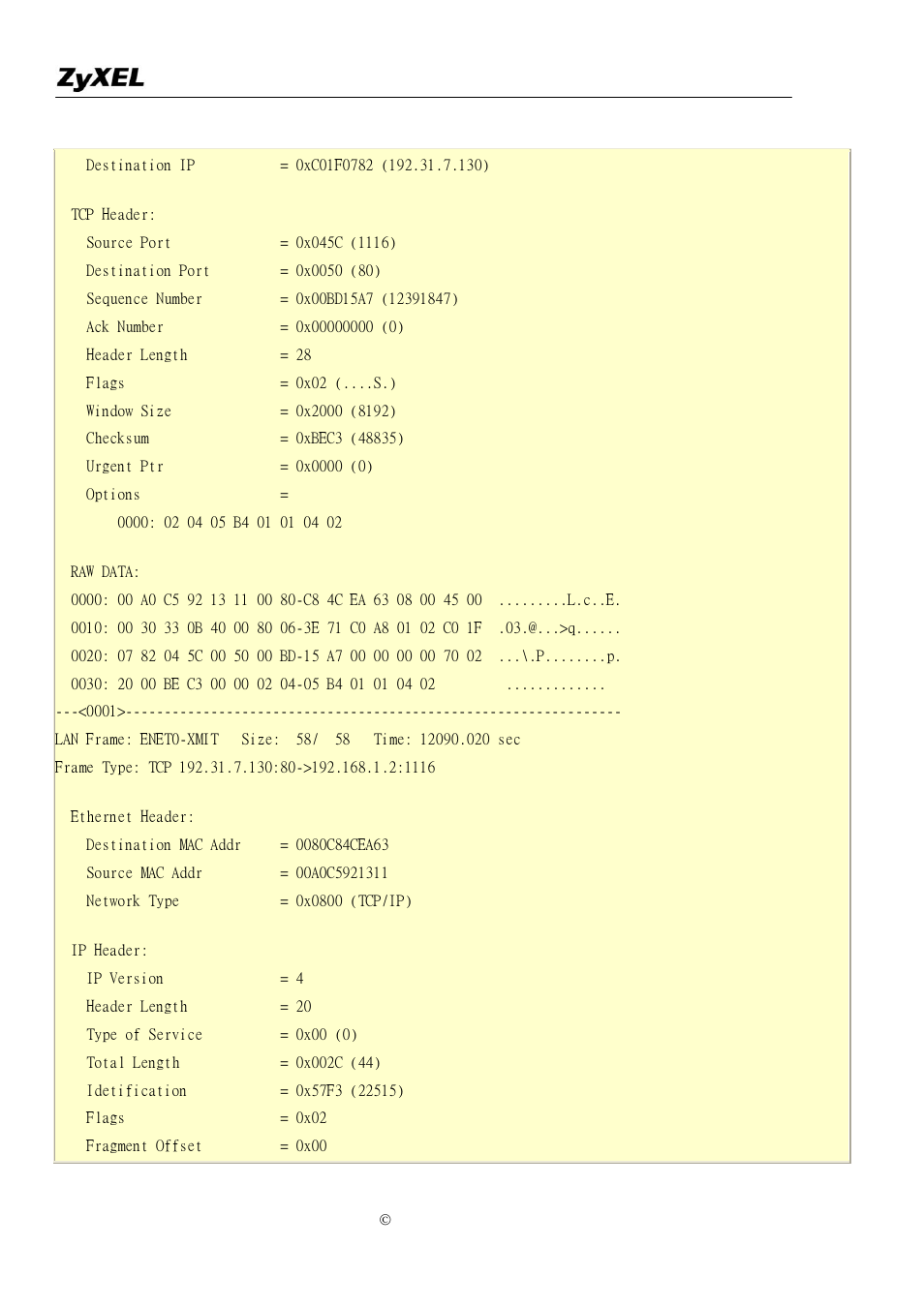 ZyXEL Communications P-2302R-P1C User Manual | Page 122 / 145