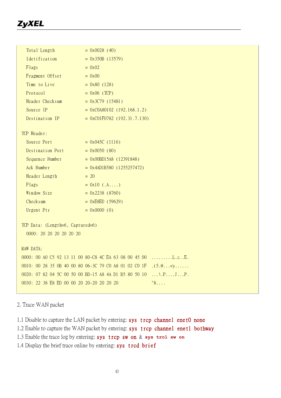 ZyXEL Communications P-2302R-P1C User Manual | Page 124 / 145