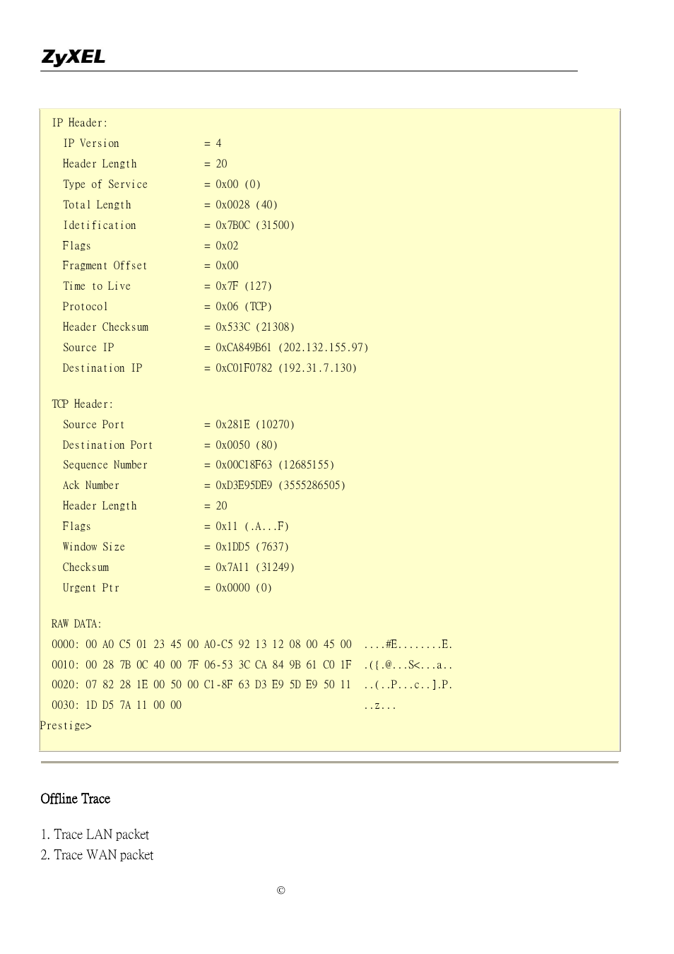 ZyXEL Communications P-2302R-P1C User Manual | Page 128 / 145