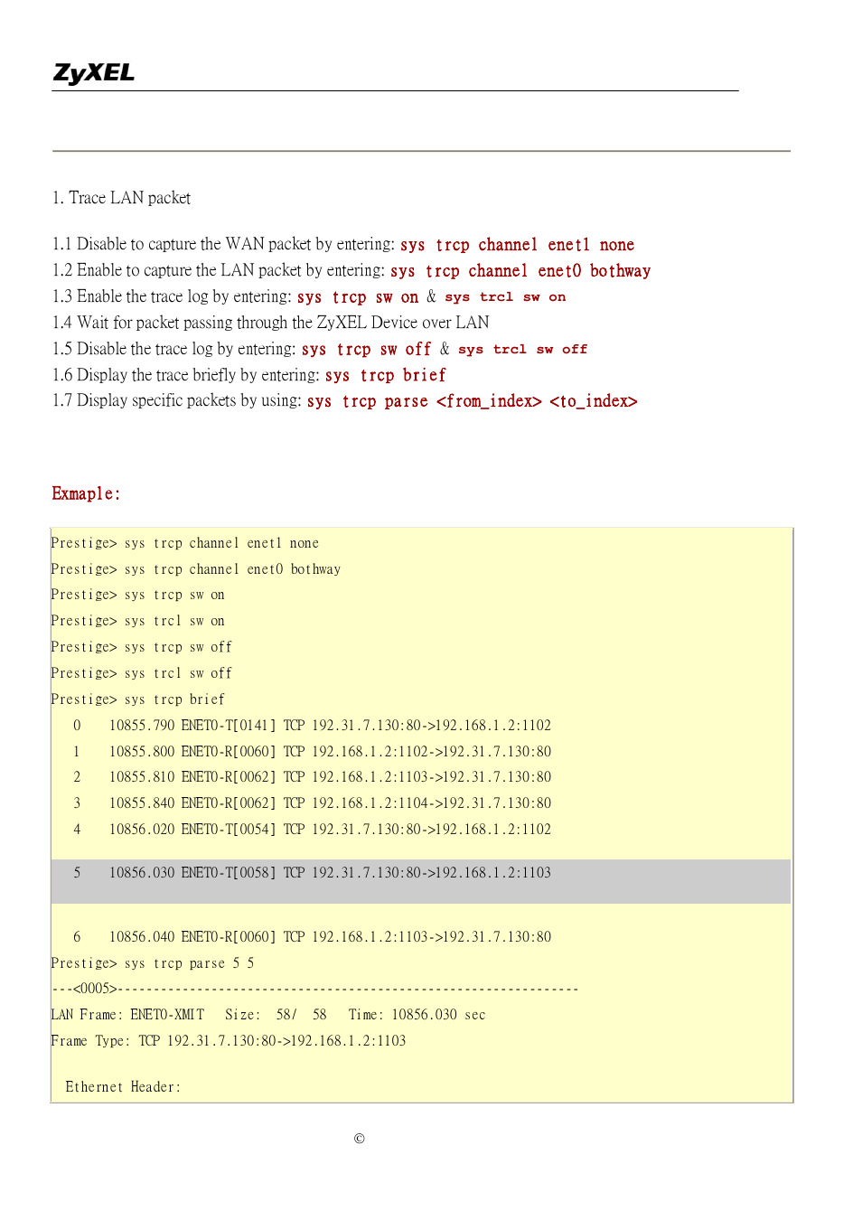 ZyXEL Communications P-2302R-P1C User Manual | Page 129 / 145