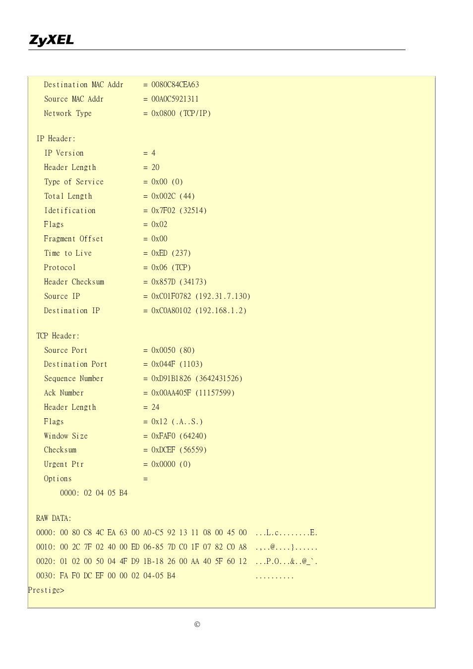 ZyXEL Communications P-2302R-P1C User Manual | Page 130 / 145