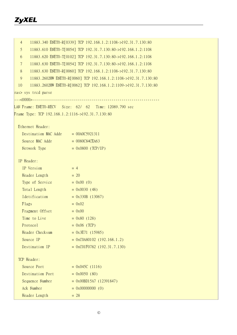 ZyXEL Communications P-2302R-P1C User Manual | Page 139 / 145