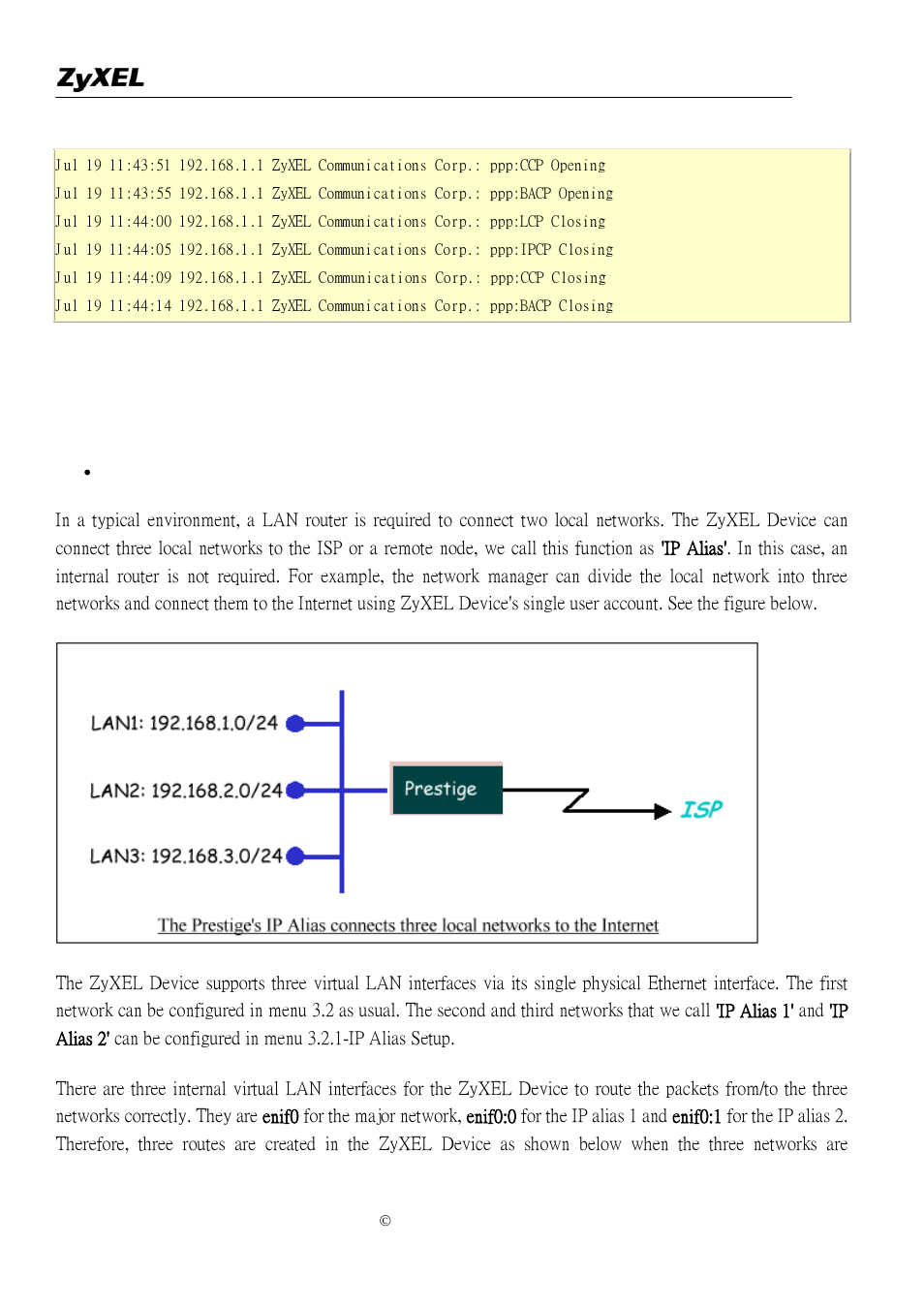 Using ip alias | ZyXEL Communications P-2302R-P1C User Manual | Page 52 / 145