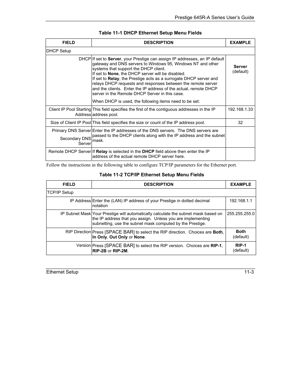 ZyXEL Communications Prestige 645R-A Series User Manual | Page 101 / 251