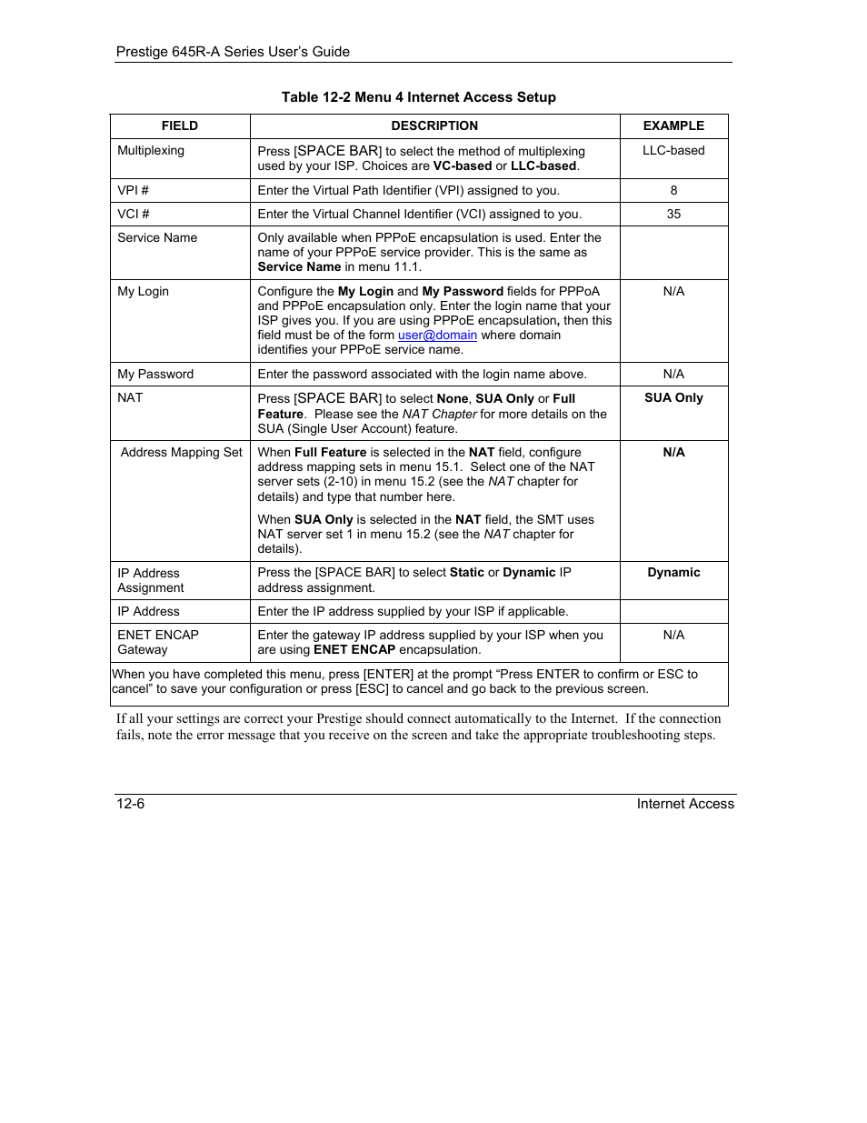 ZyXEL Communications Prestige 645R-A Series User Manual | Page 108 / 251