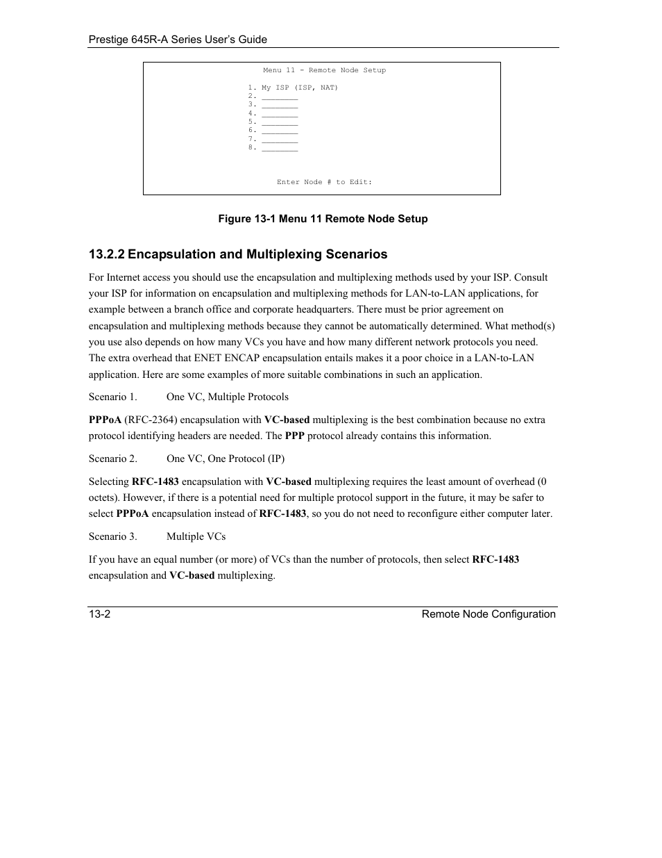 2 encapsulation and multiplexing scenarios | ZyXEL Communications Prestige 645R-A Series User Manual | Page 110 / 251