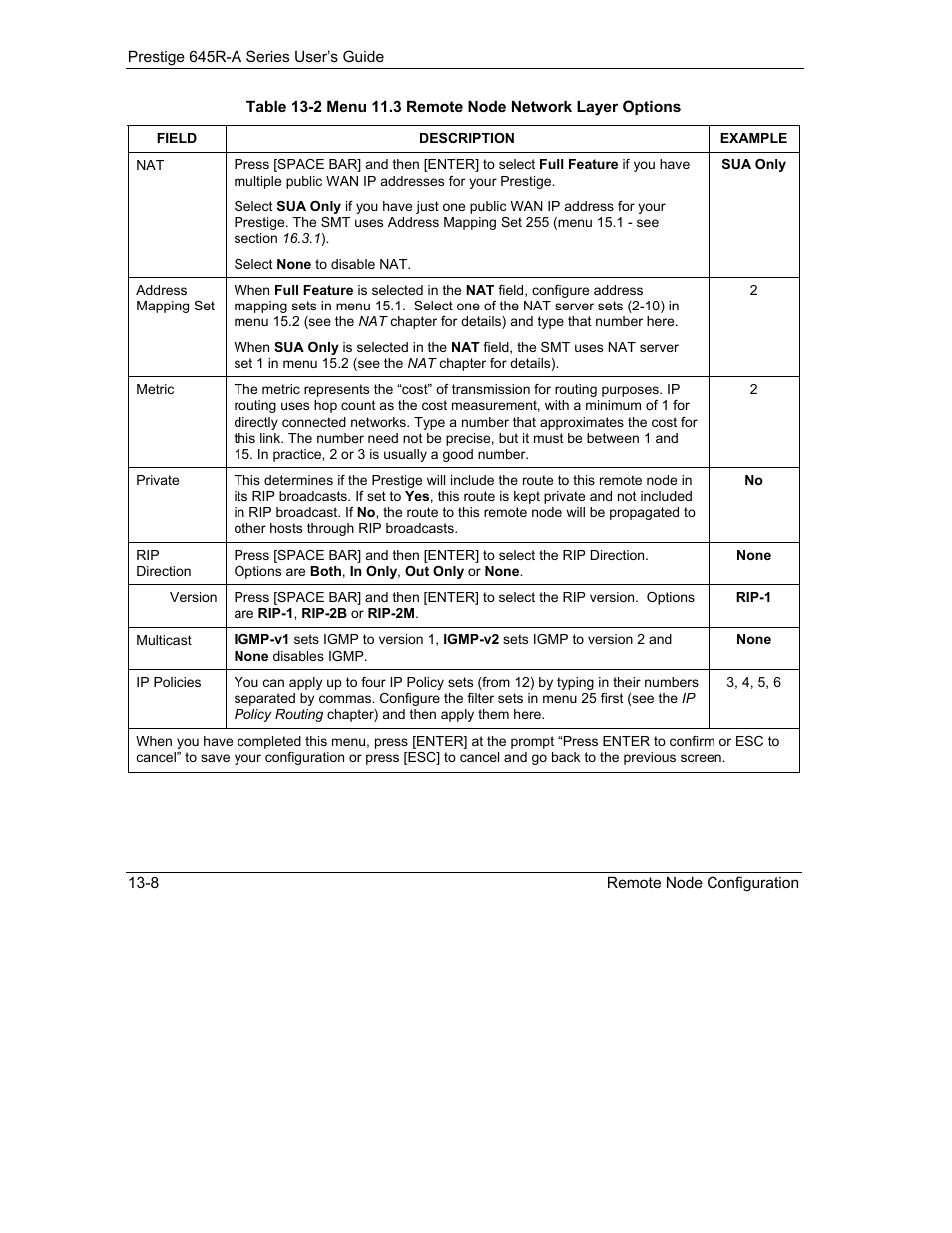 ZyXEL Communications Prestige 645R-A Series User Manual | Page 116 / 251