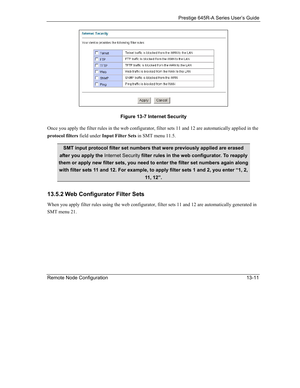 ZyXEL Communications Prestige 645R-A Series User Manual | Page 119 / 251
