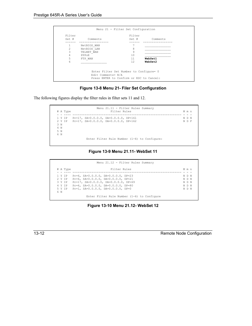 ZyXEL Communications Prestige 645R-A Series User Manual | Page 120 / 251