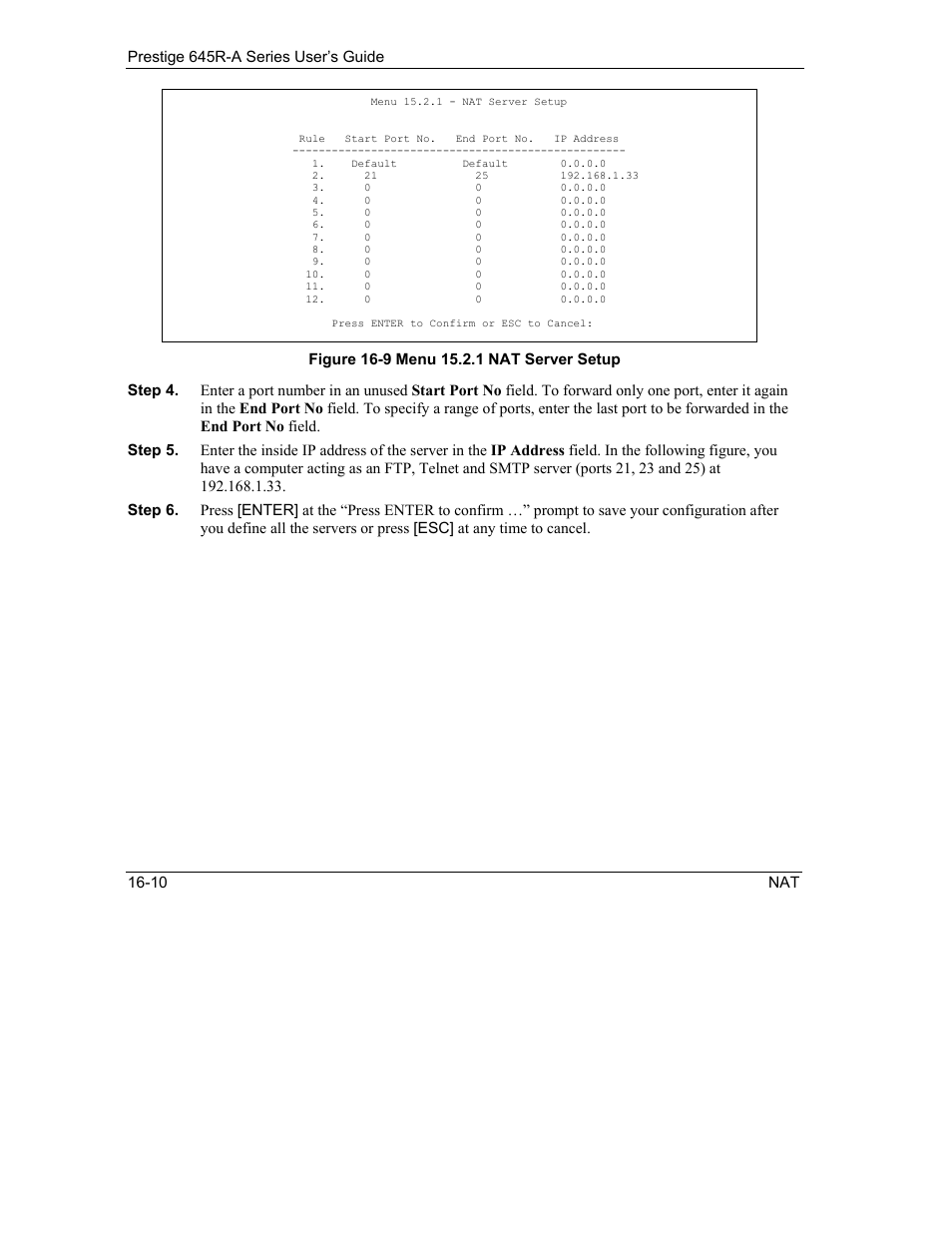 ZyXEL Communications Prestige 645R-A Series User Manual | Page 140 / 251