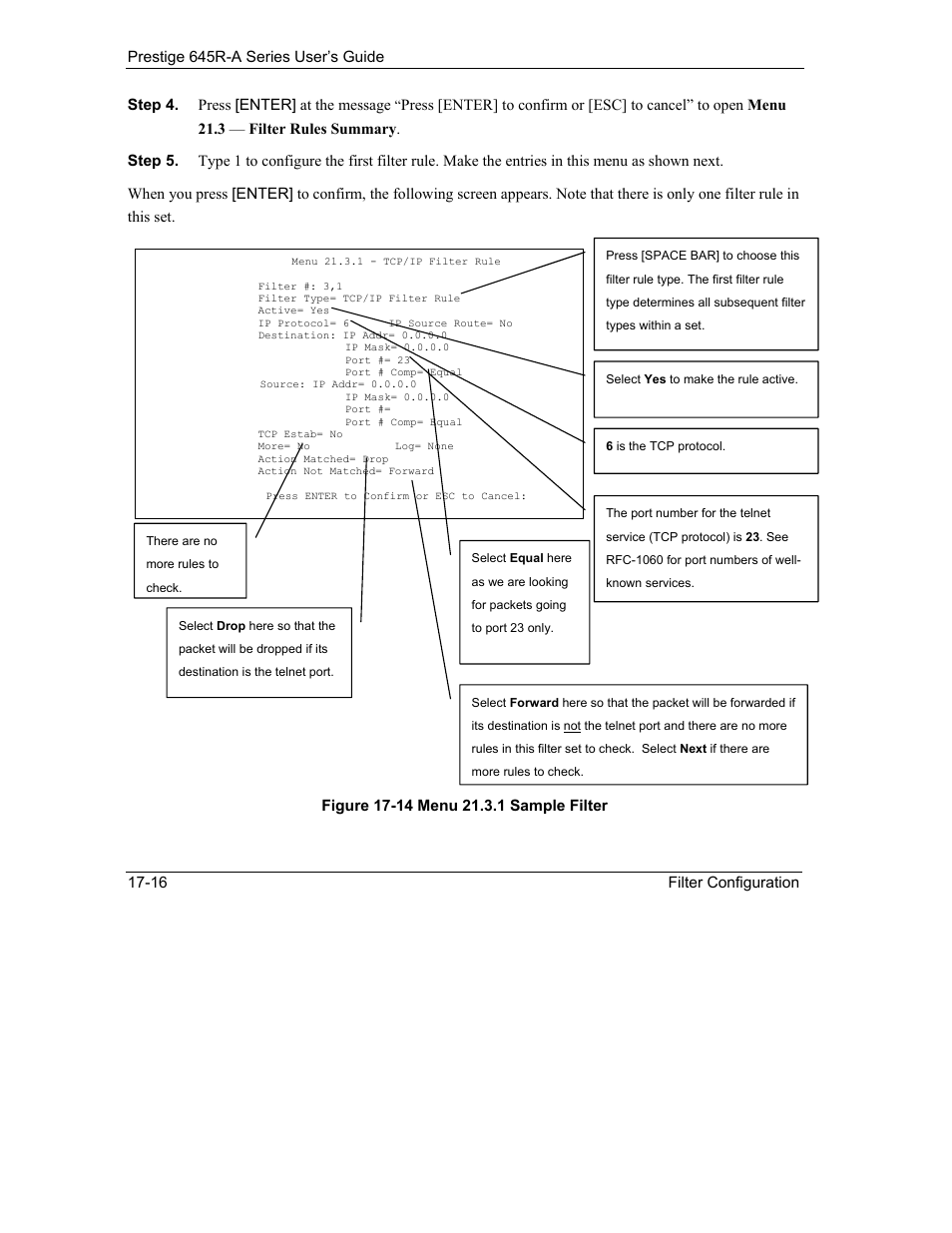 ZyXEL Communications Prestige 645R-A Series User Manual | Page 166 / 251