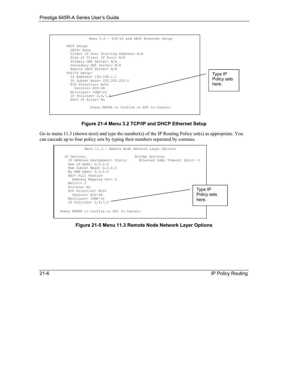 ZyXEL Communications Prestige 645R-A Series User Manual | Page 202 / 251