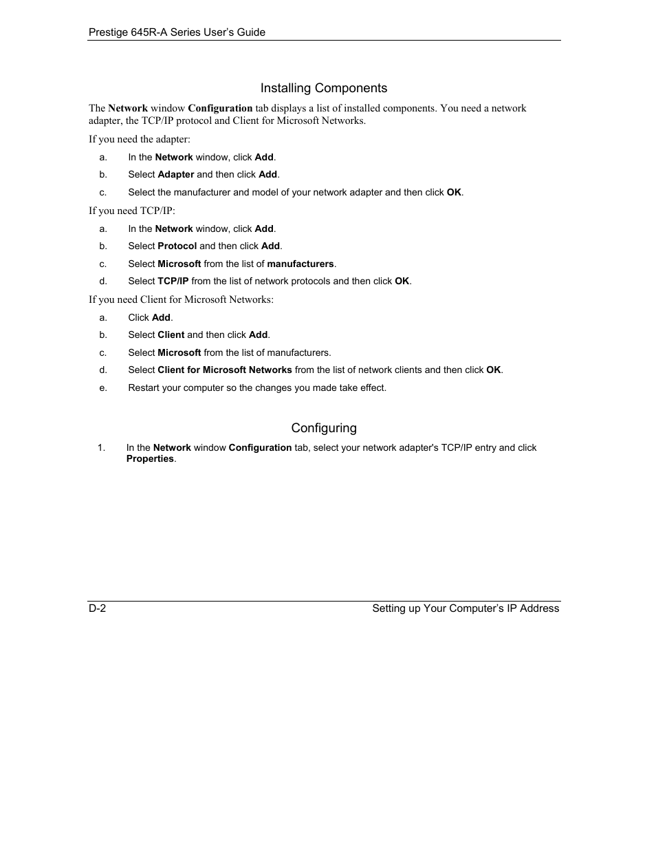 ZyXEL Communications Prestige 645R-A Series User Manual | Page 230 / 251